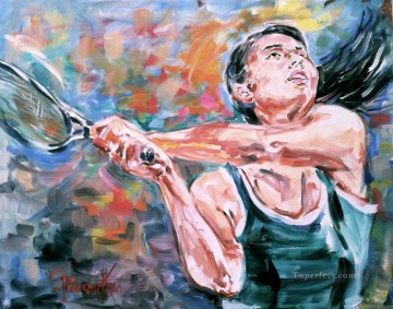 Sport Painting - tennis ball impressionist